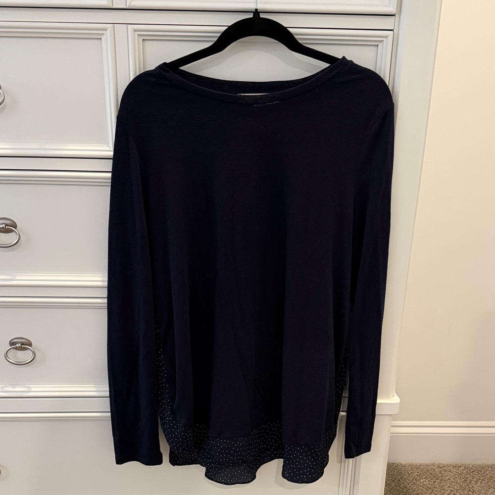 LOFT Navy Long Sleeve Top